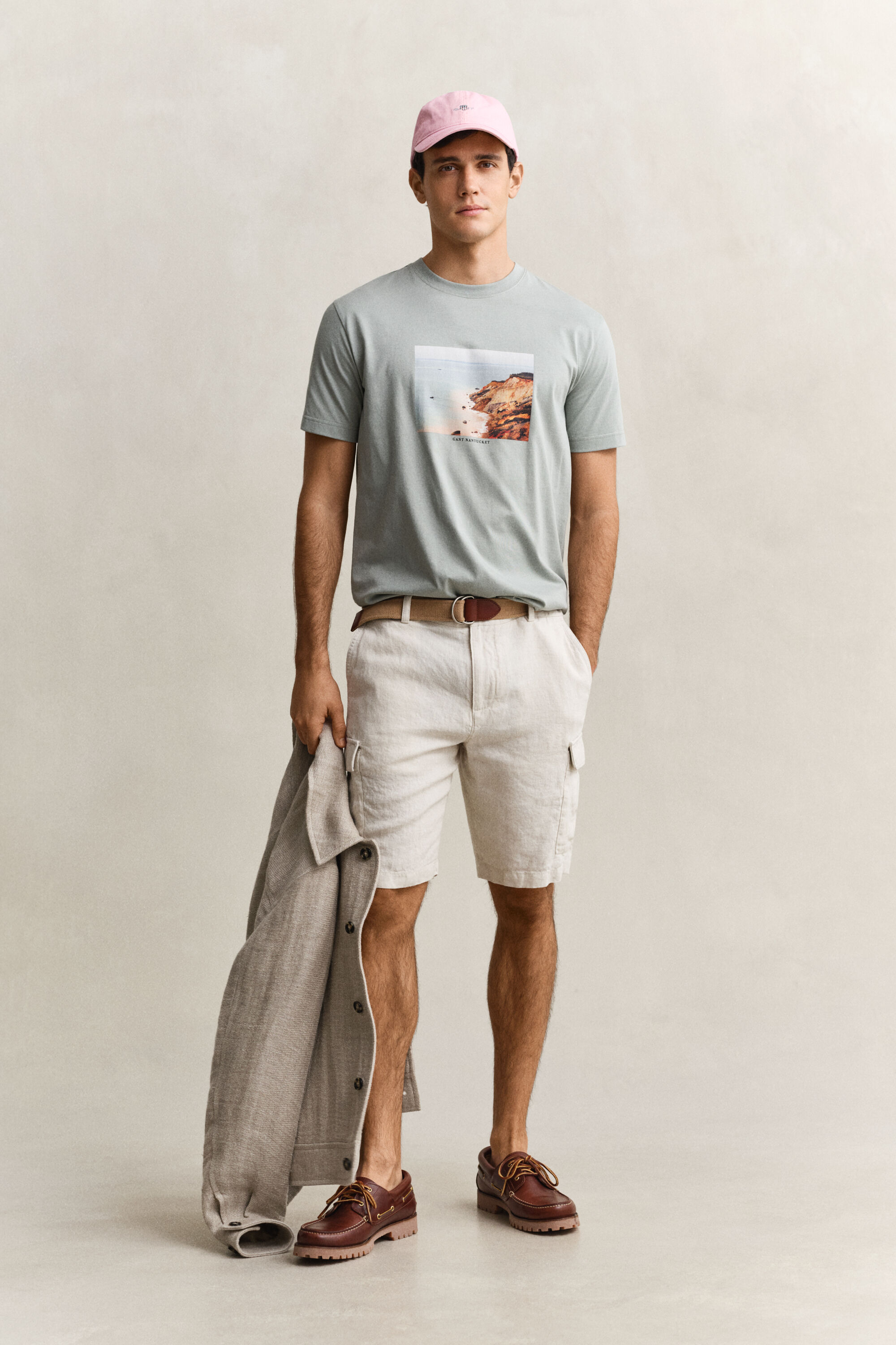 T-shirt met landschapsprint