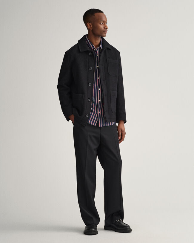 Relaxed Fit overhemd van gestreept dobbyweefsel