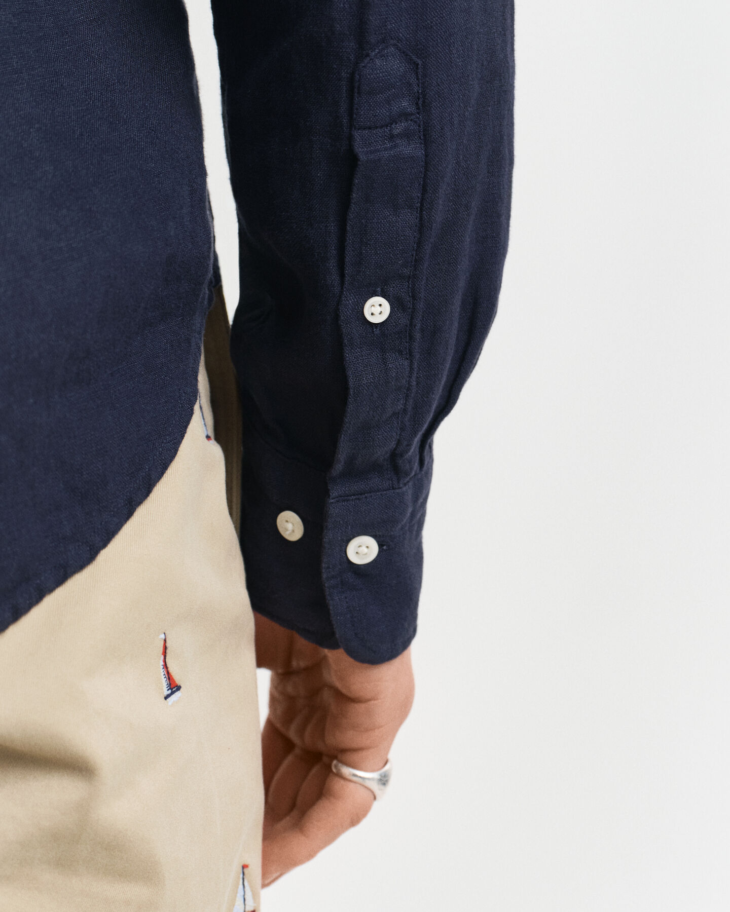 Regular Fit speciaal geverfd linnen overhemd