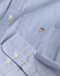 Regular Fit overhemd met strepen en Dobby-stip