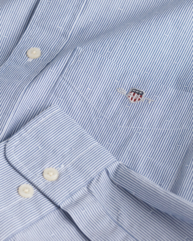 Regular Fit overhemd met strepen en Dobby-stip