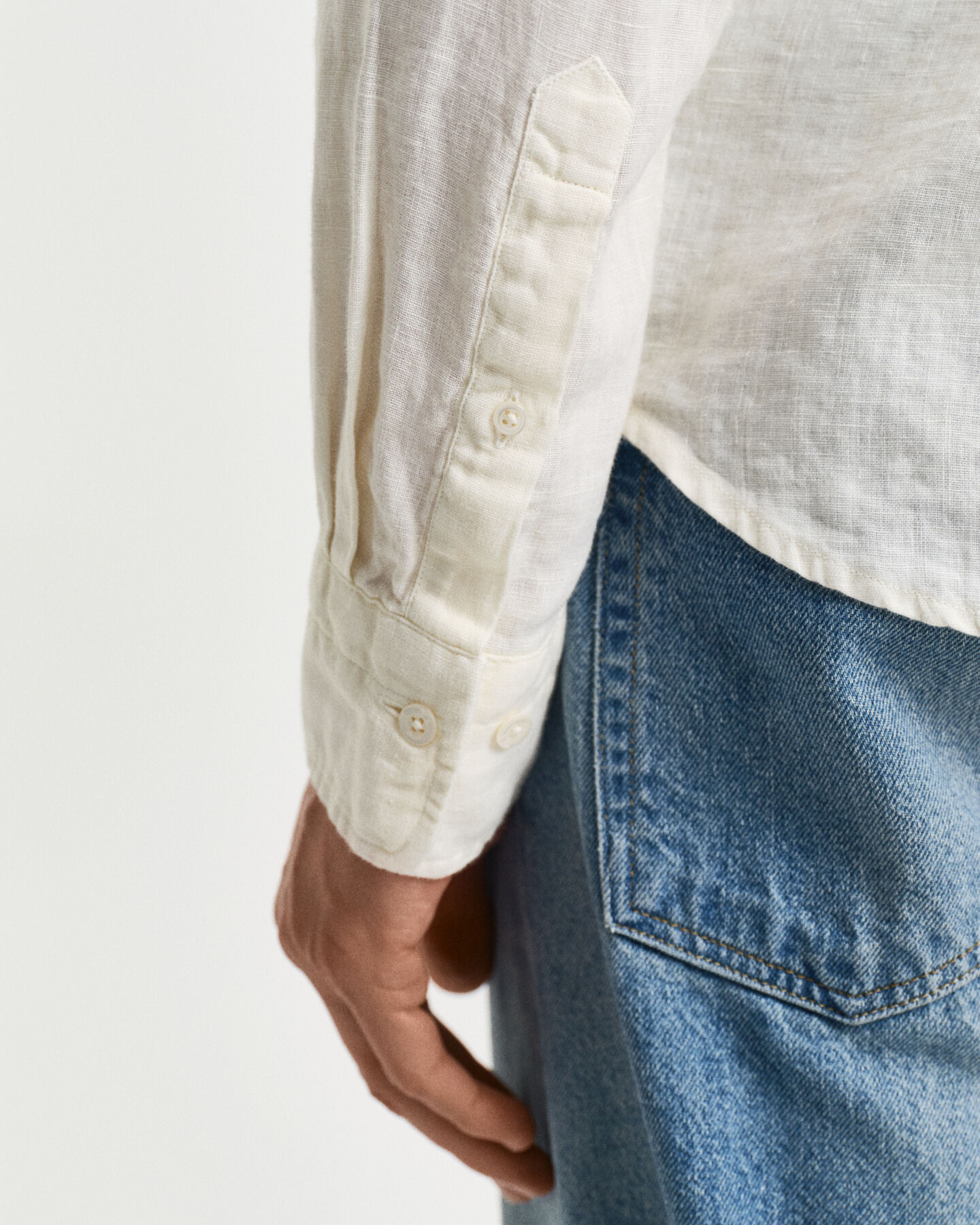 Regular Fit speciaal geverfd linnen overhemd