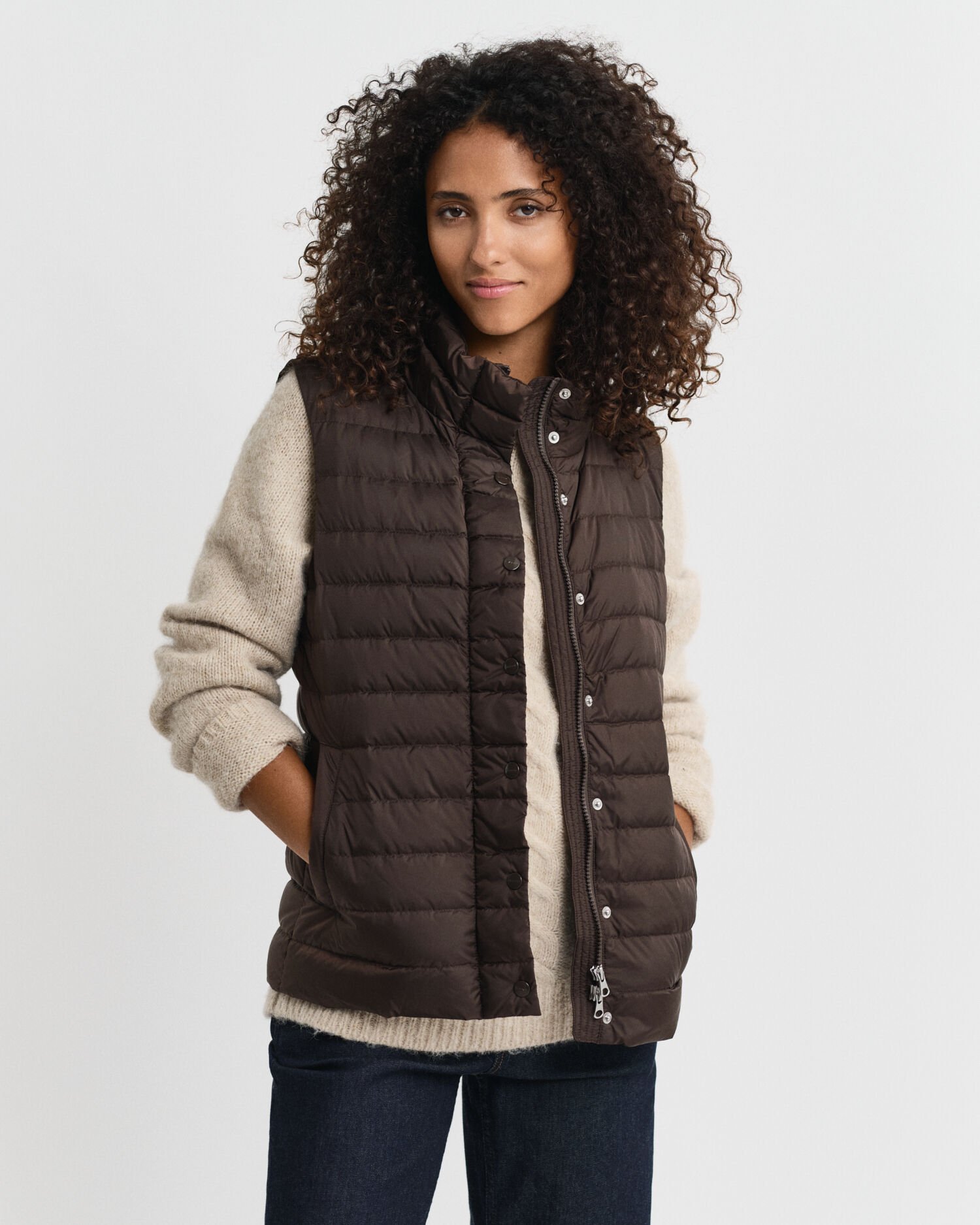 Lichte donsbodywarmer