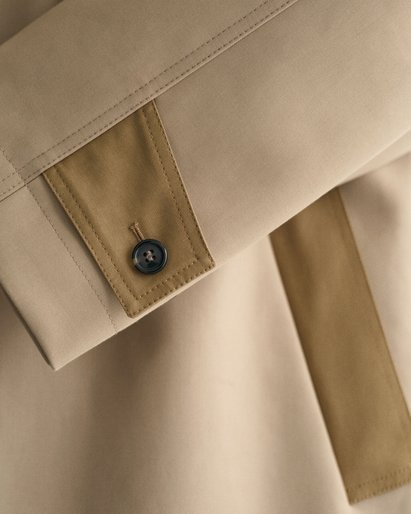 Trenchcoat van gebonden katoen