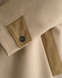 Trenchcoat van gebonden katoen