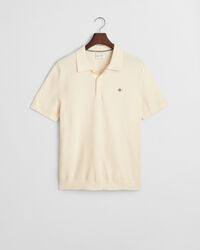 Micro Textured poloshirt van katoen