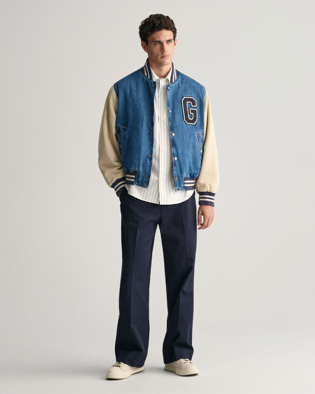 Relaxed Fit Heritage Poplin overhemd met strepen en korte mouwen