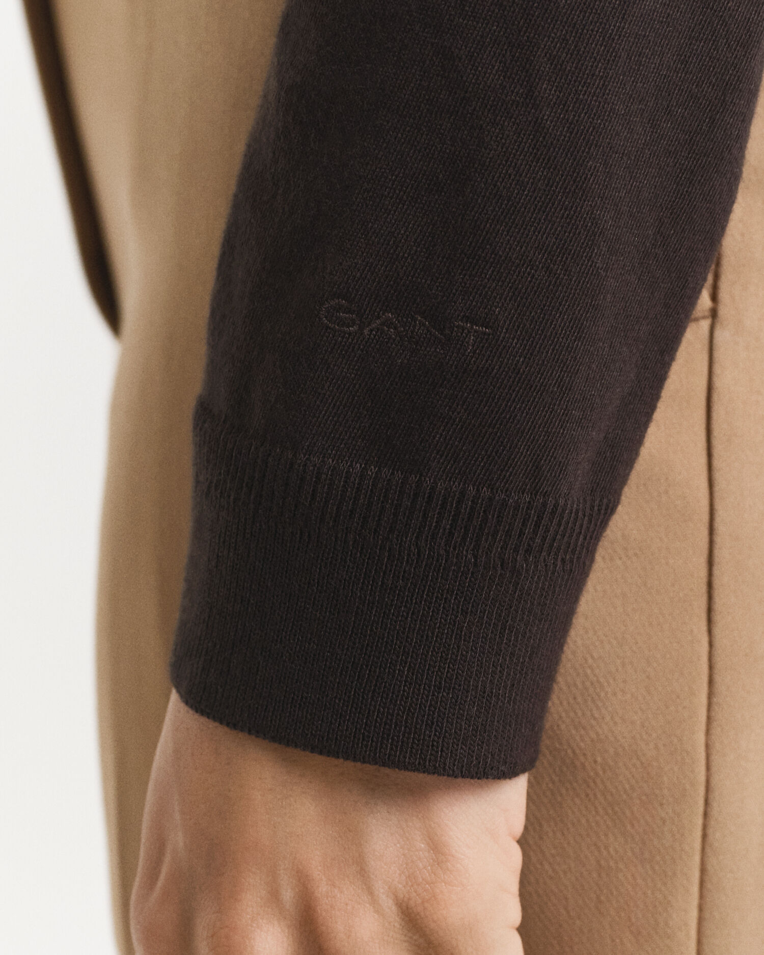 Seamless poloshirt met lange mouwen en knopen