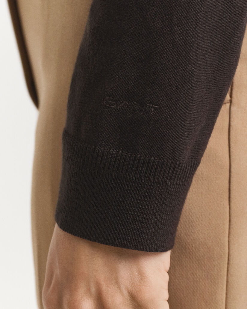 Seamless poloshirt met lange mouwen en knopen