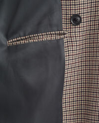 Wollen trenchcoat met pied-de-poule