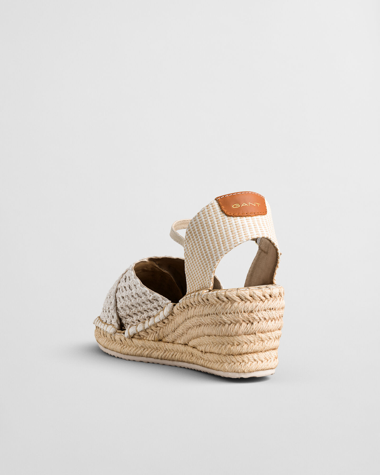 Luliza gebreide espadrilles met sleehak