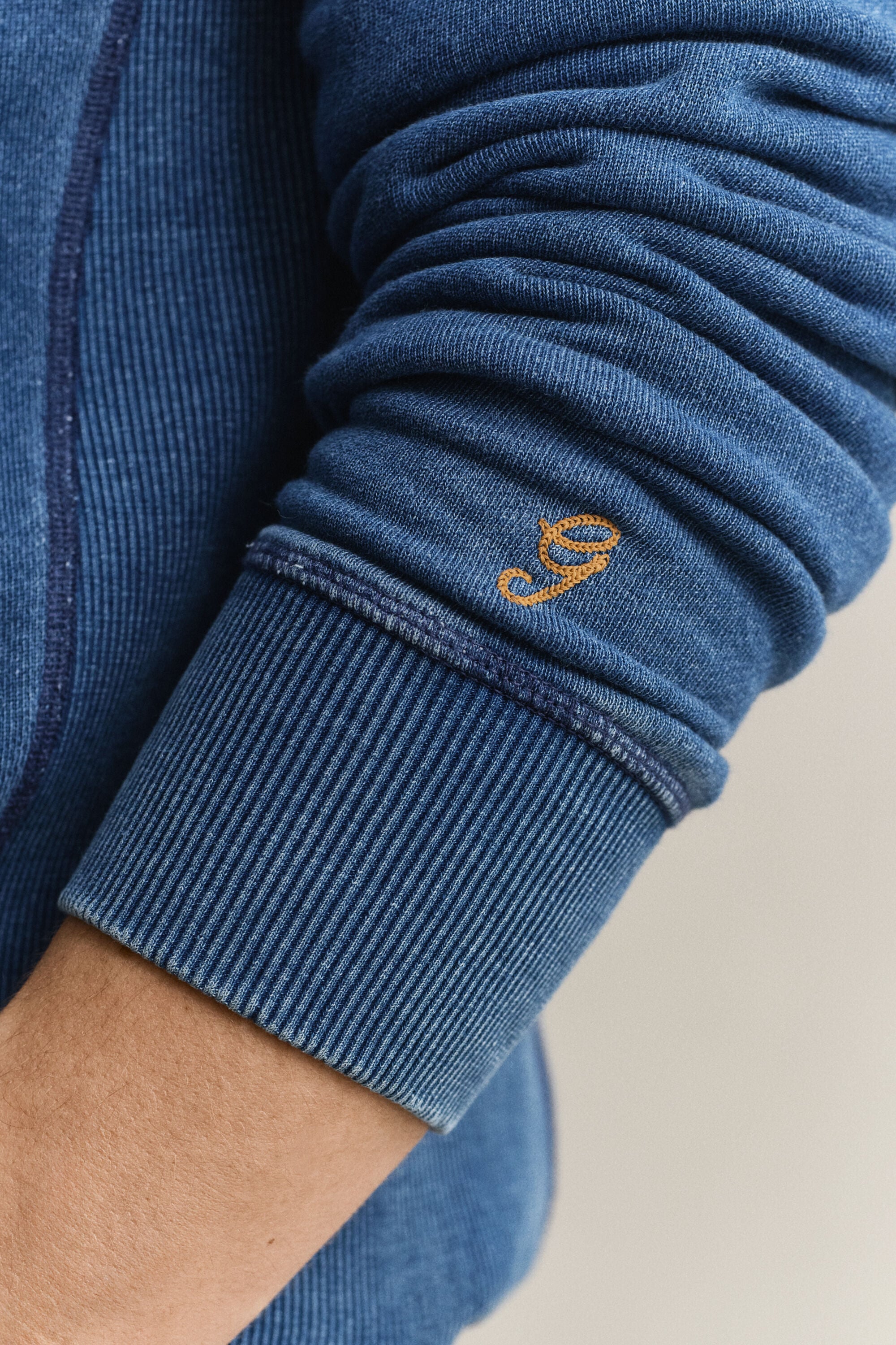 Indigo sweatshirt met ronde hals