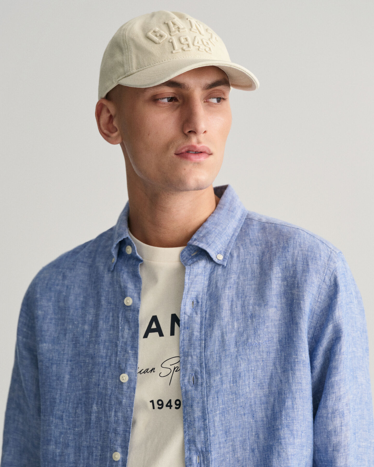 Slim Fit linnen overhemd