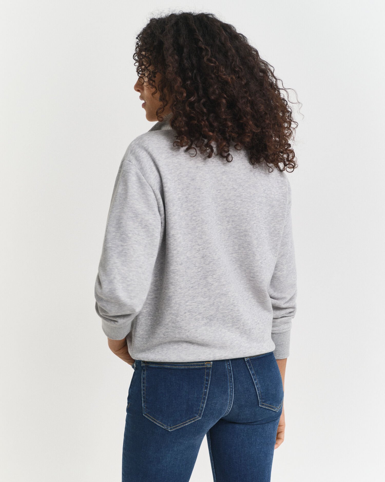 Shield sweatshirt met korte rits