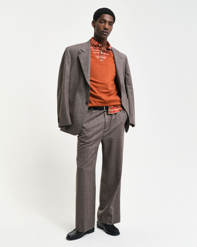 Trui met V-hals van extra zachte merinoswol