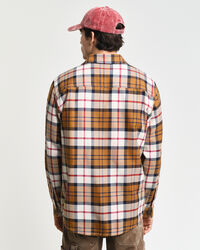 Overshirt met ruiten en visgraattextuur