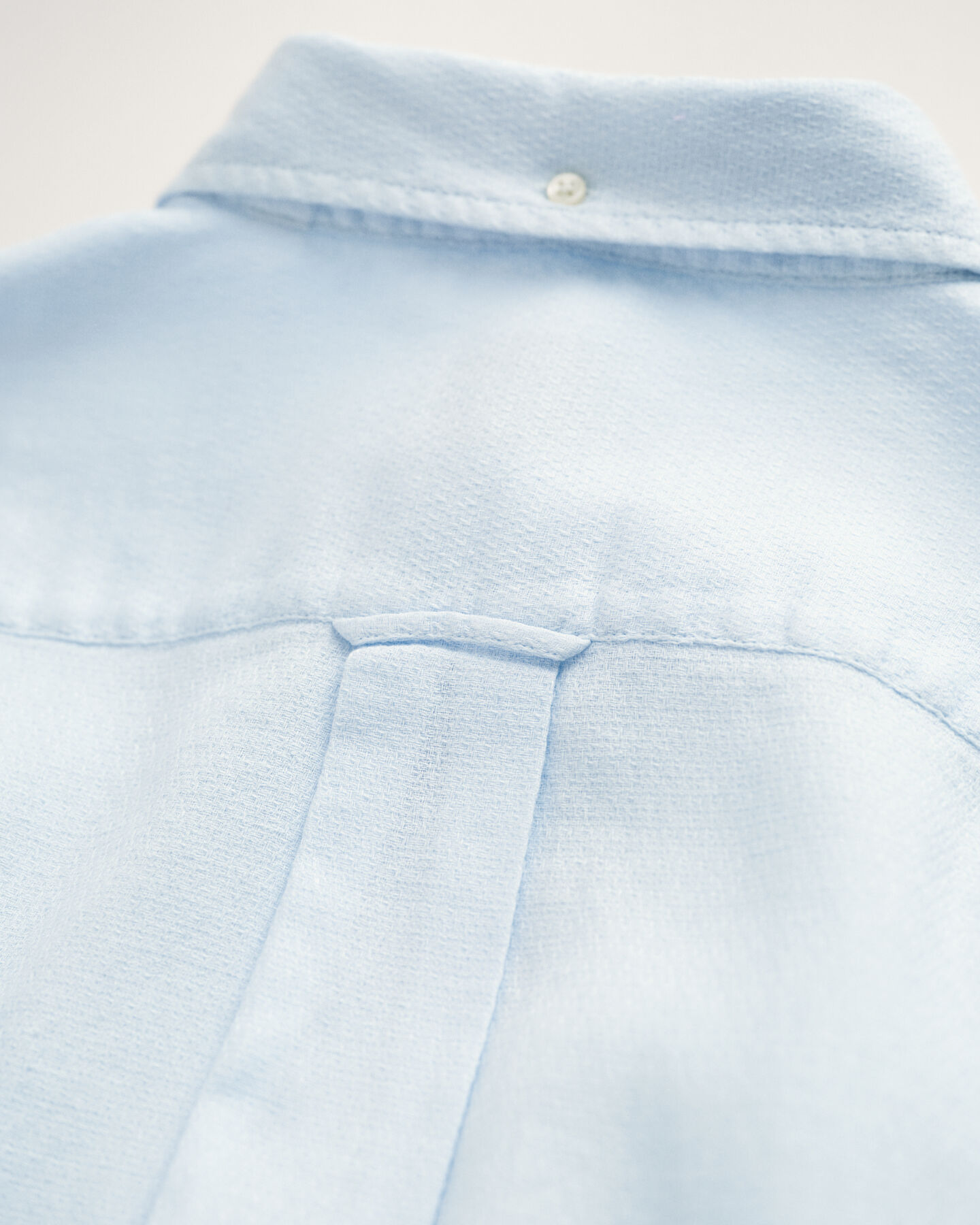 Regular Fit Textured overhemd van katoen en linnen