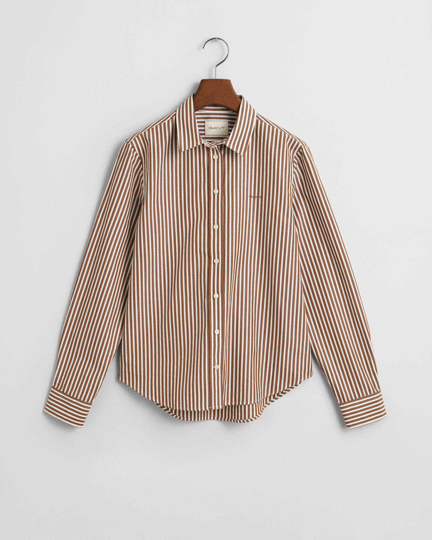 Regular Fit Classic overhemd met strepen van poplin