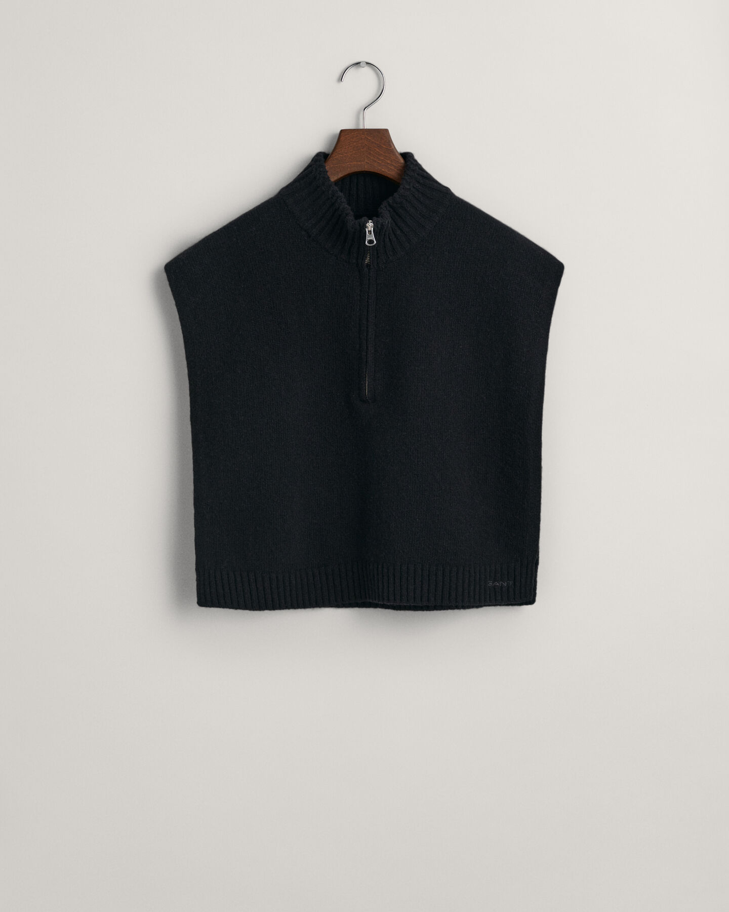 Gebreide wollen colsjaal met rits