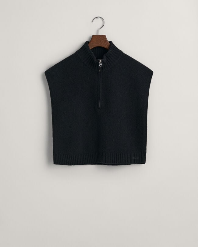 Gebreide wollen colsjaal met rits