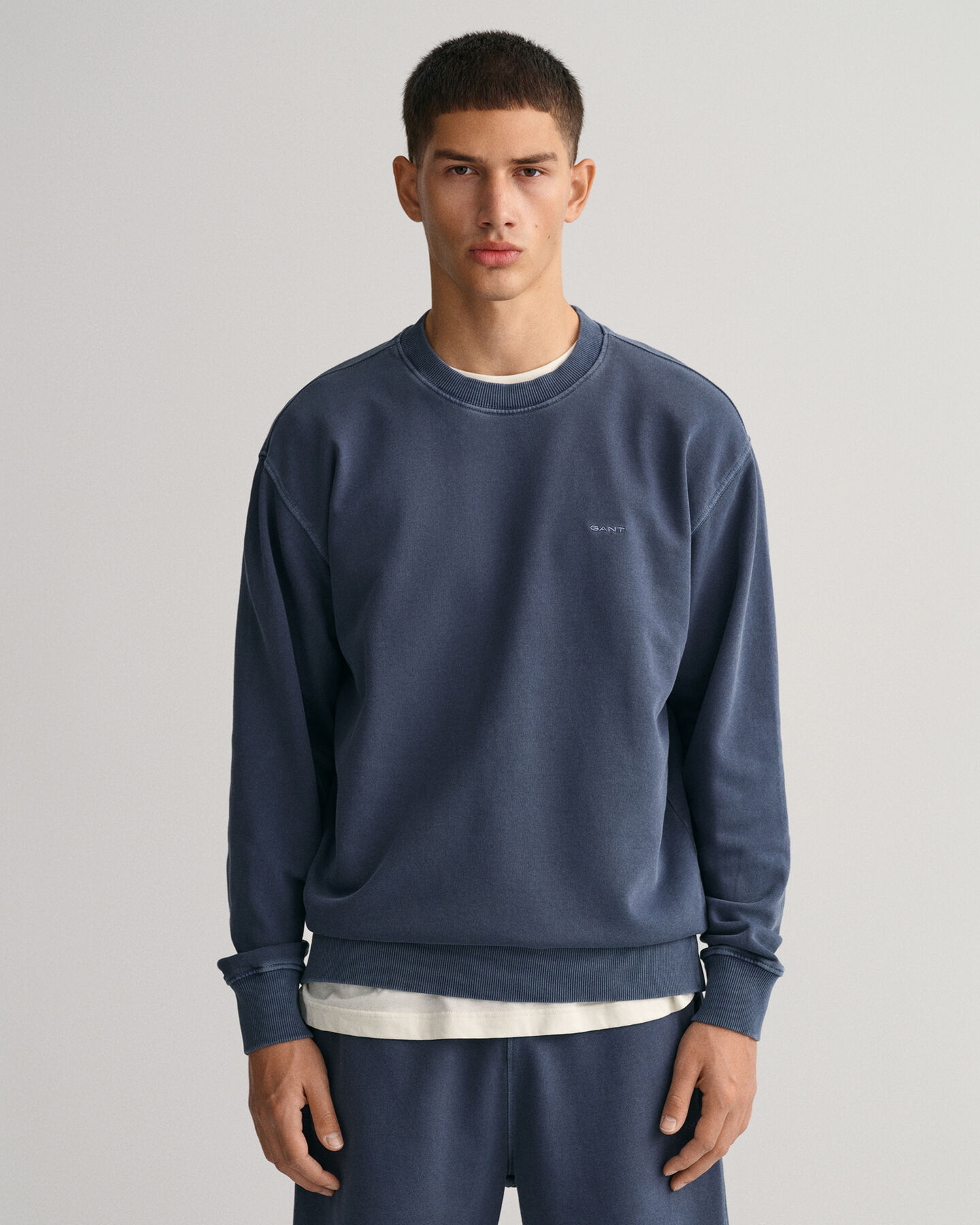 Sunfaded sweatshirt met ronde hals