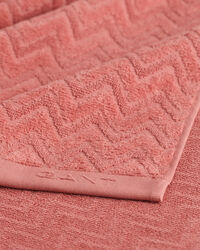 Jacquard handdoek met visgraatmotief 70 x 140 cm