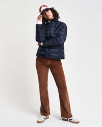 Licht donsjack met logo