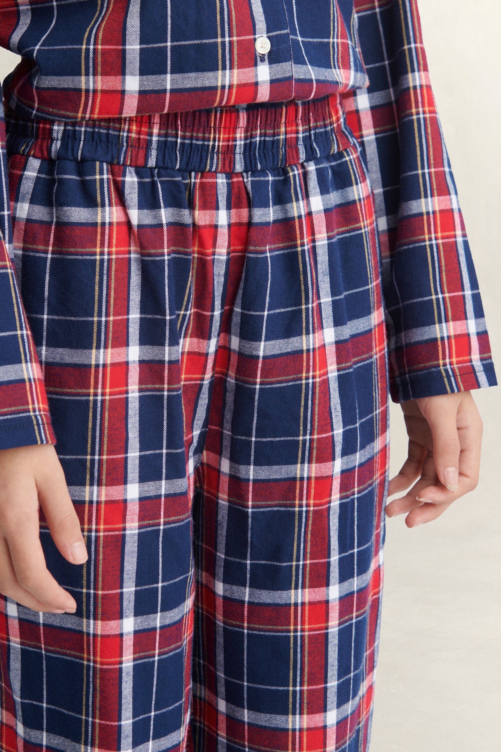 Pyjamaset van geruite flanel voor tieners