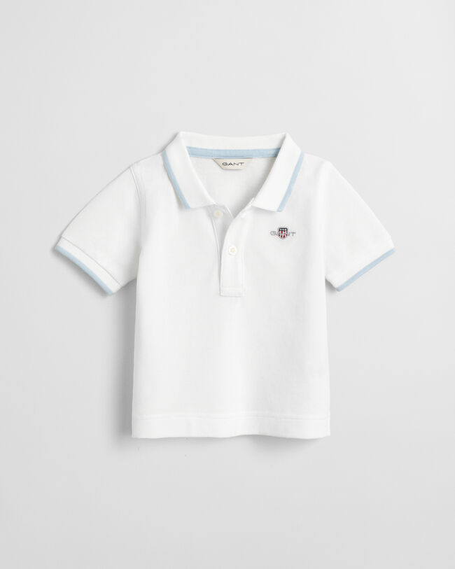 Baby Contrast Tipped piqu&eacute; rugger