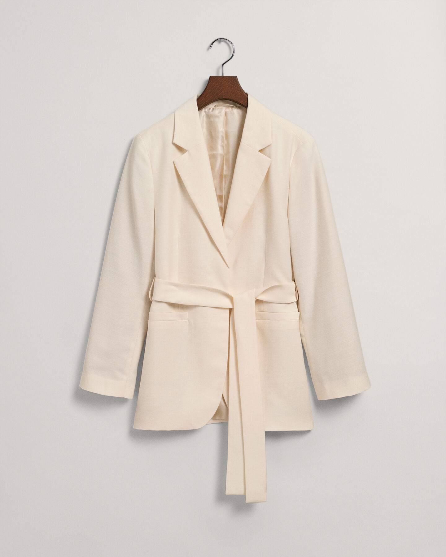 Regular Fit Fluid blazer met ceintuur