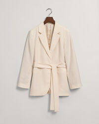 Regular Fit Fluid blazer met ceintuur