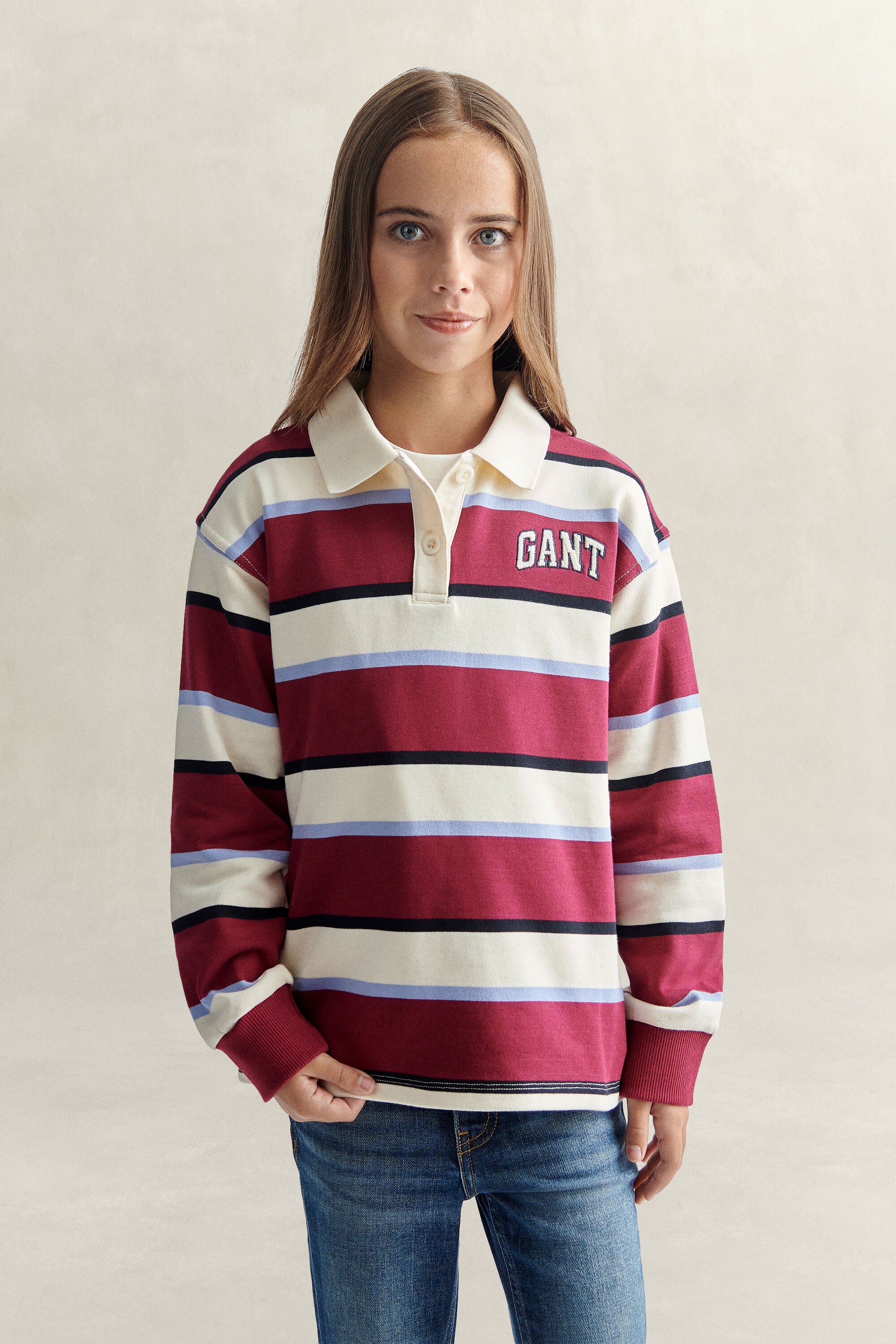 Rugbysweatshirt voor tienermeisjes