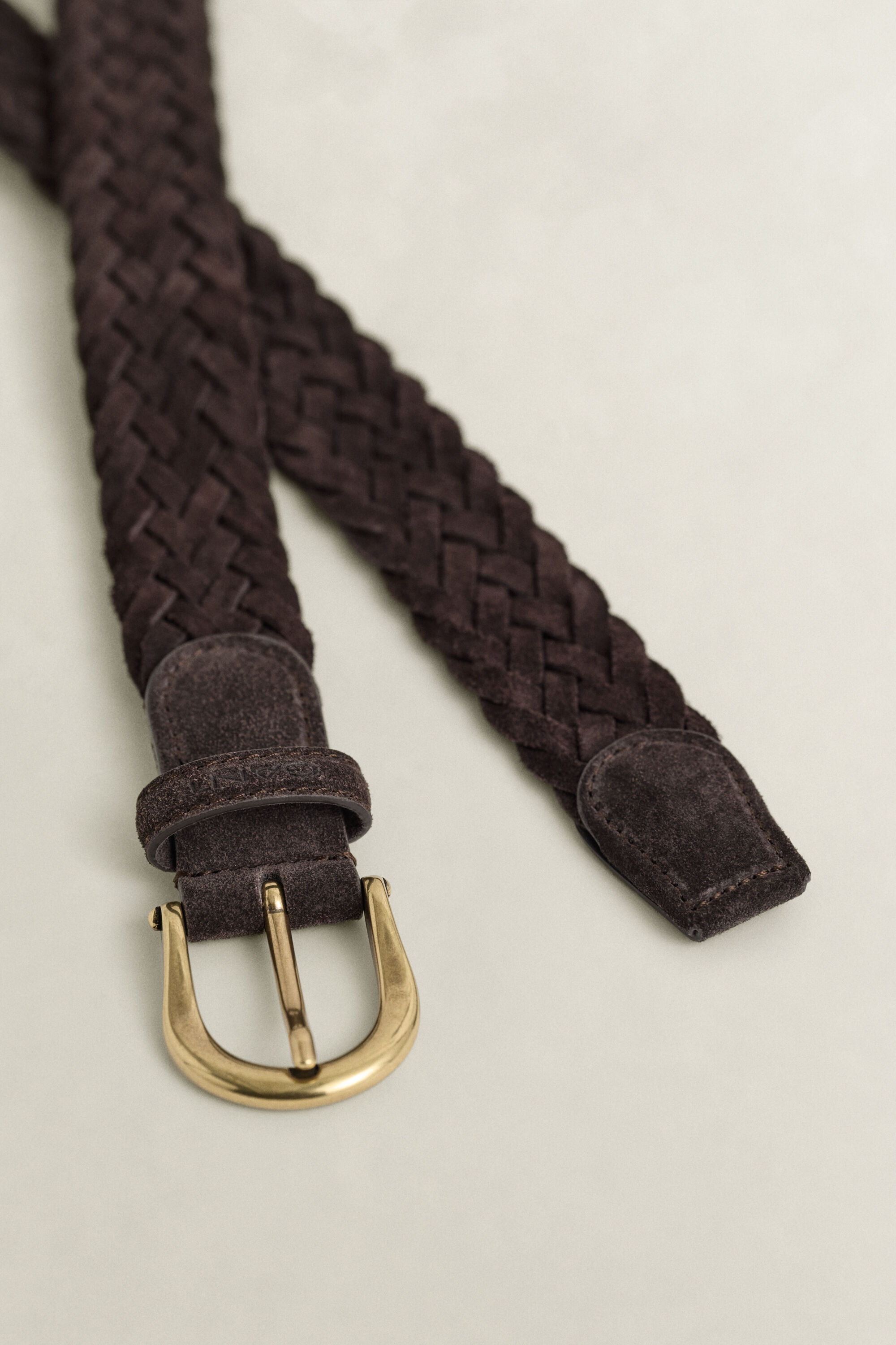 Gevlochten suède riem