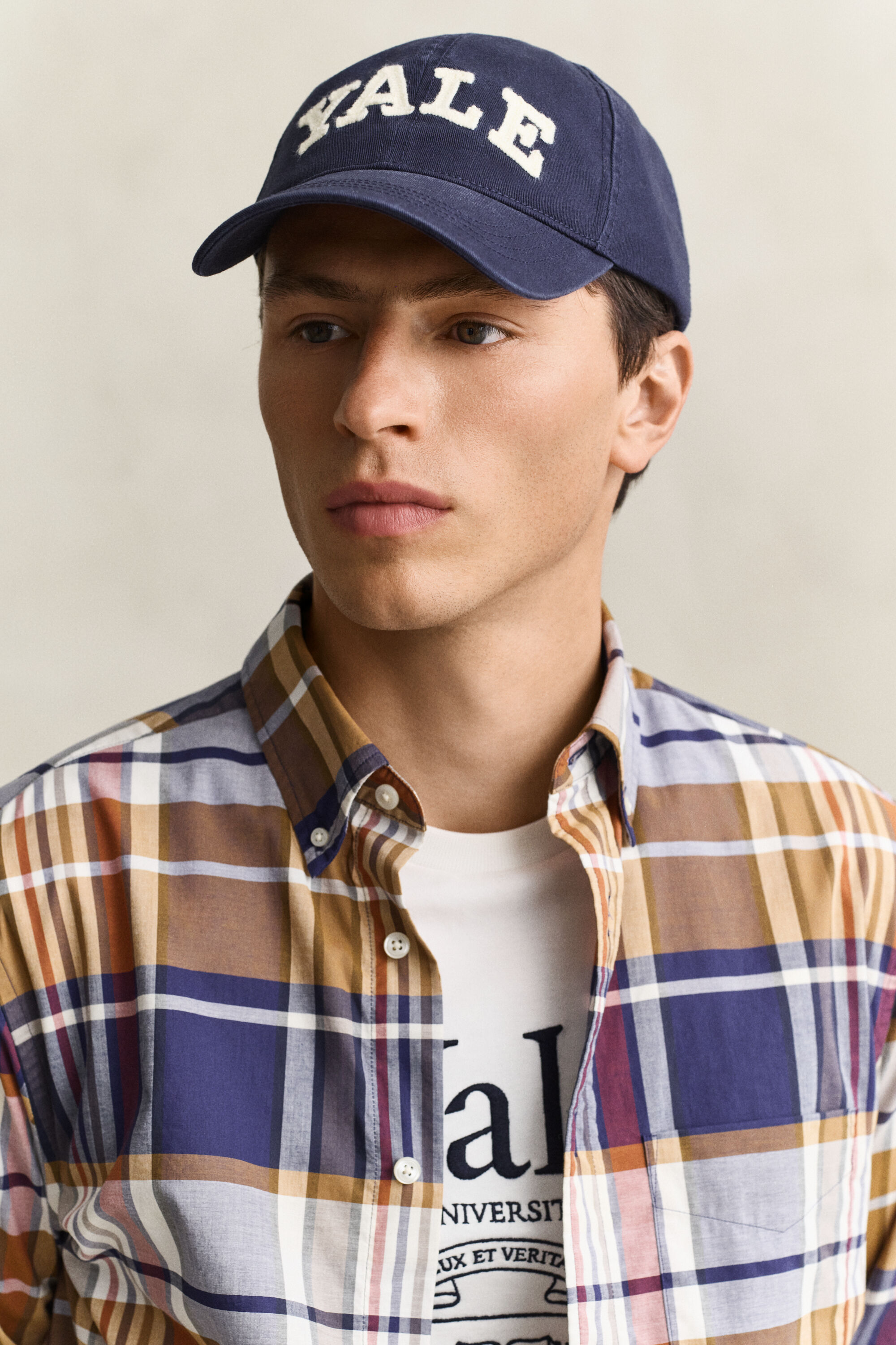 Gant x Yale geruit poplin overhemd