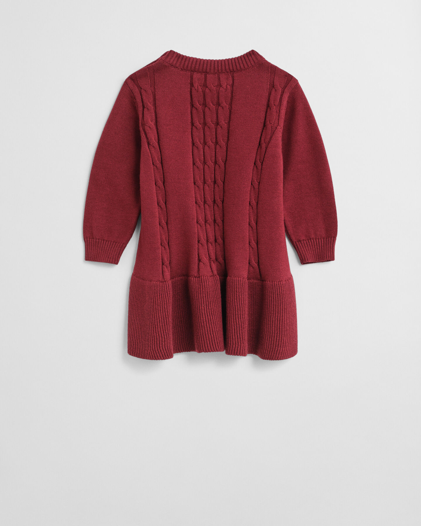 Baby Girl kabelgebreide jurk van katoen