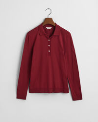 Naadloos poloshirt met lange mouwen