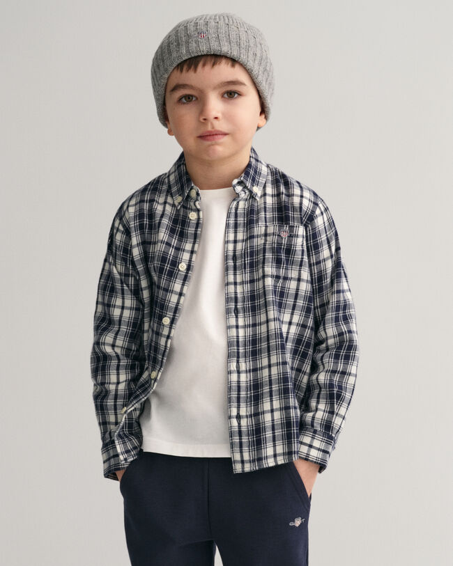 Kids Regular Fit geruit flanellen shirt