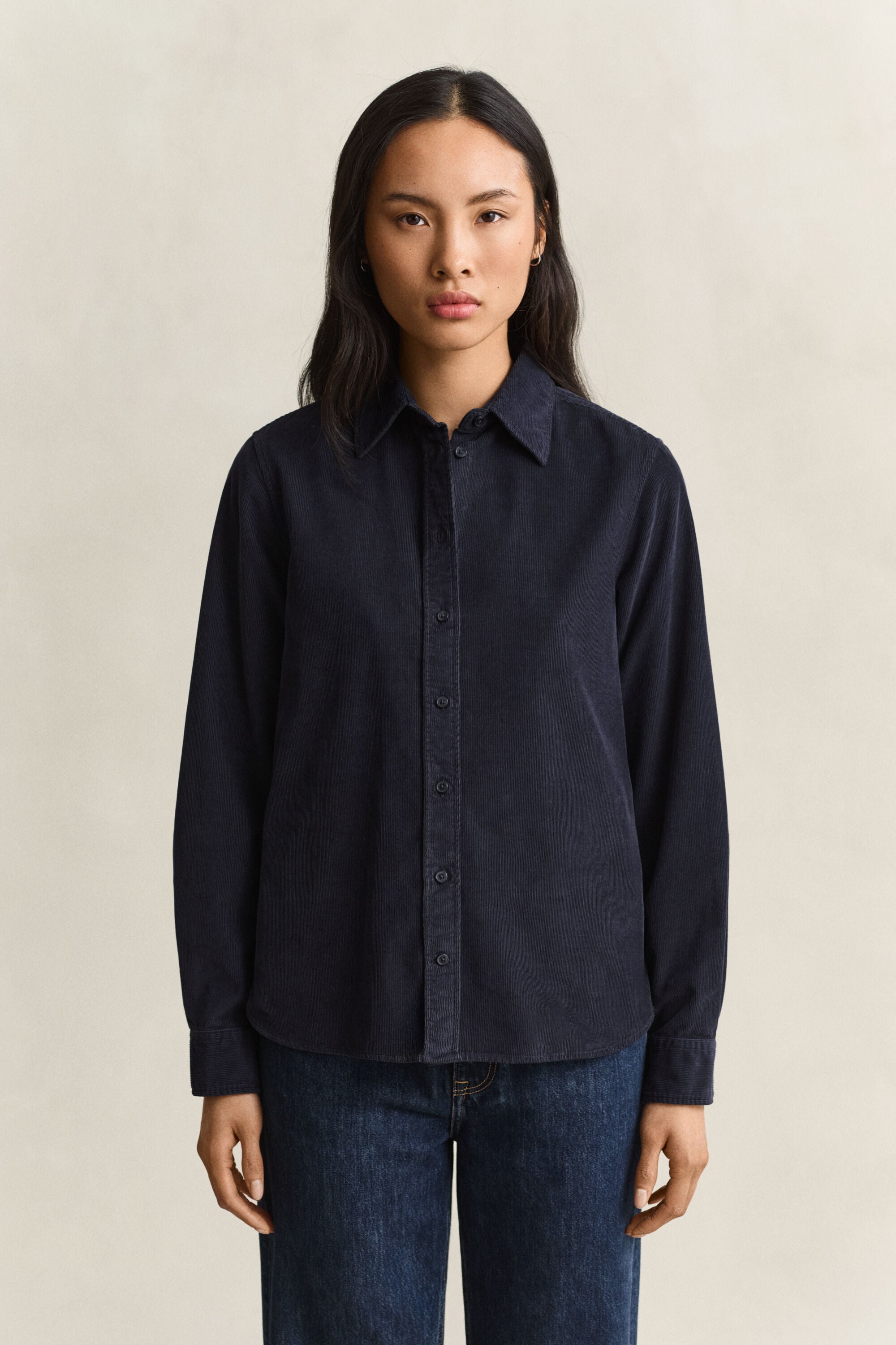 Regular corduroy overhemd