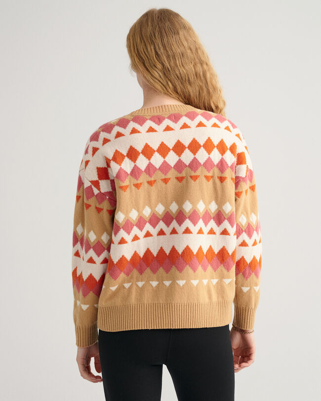 Fair Isle trui met ronde hals