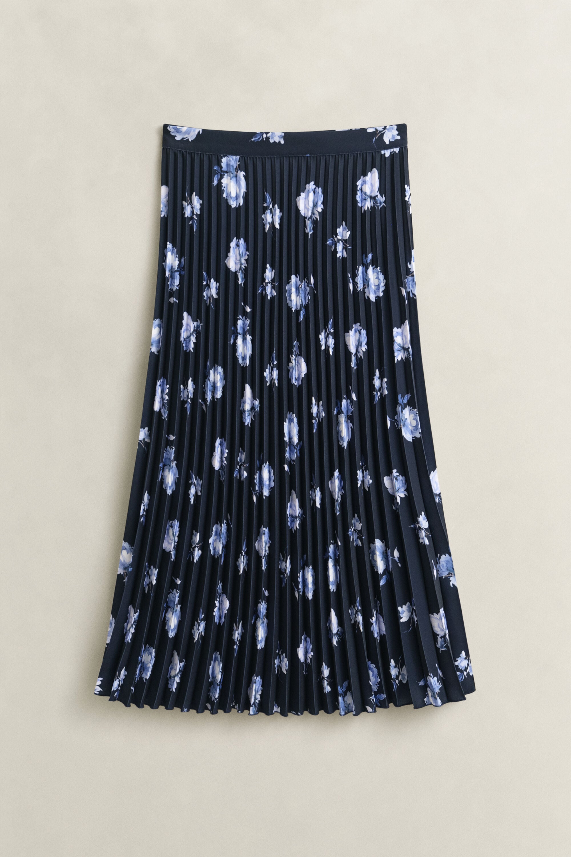 Plooirok met bloemenprint