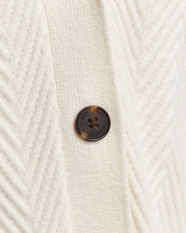 Vest met V-hals en visgraatmotief