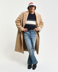 Double-breasted wollen jas