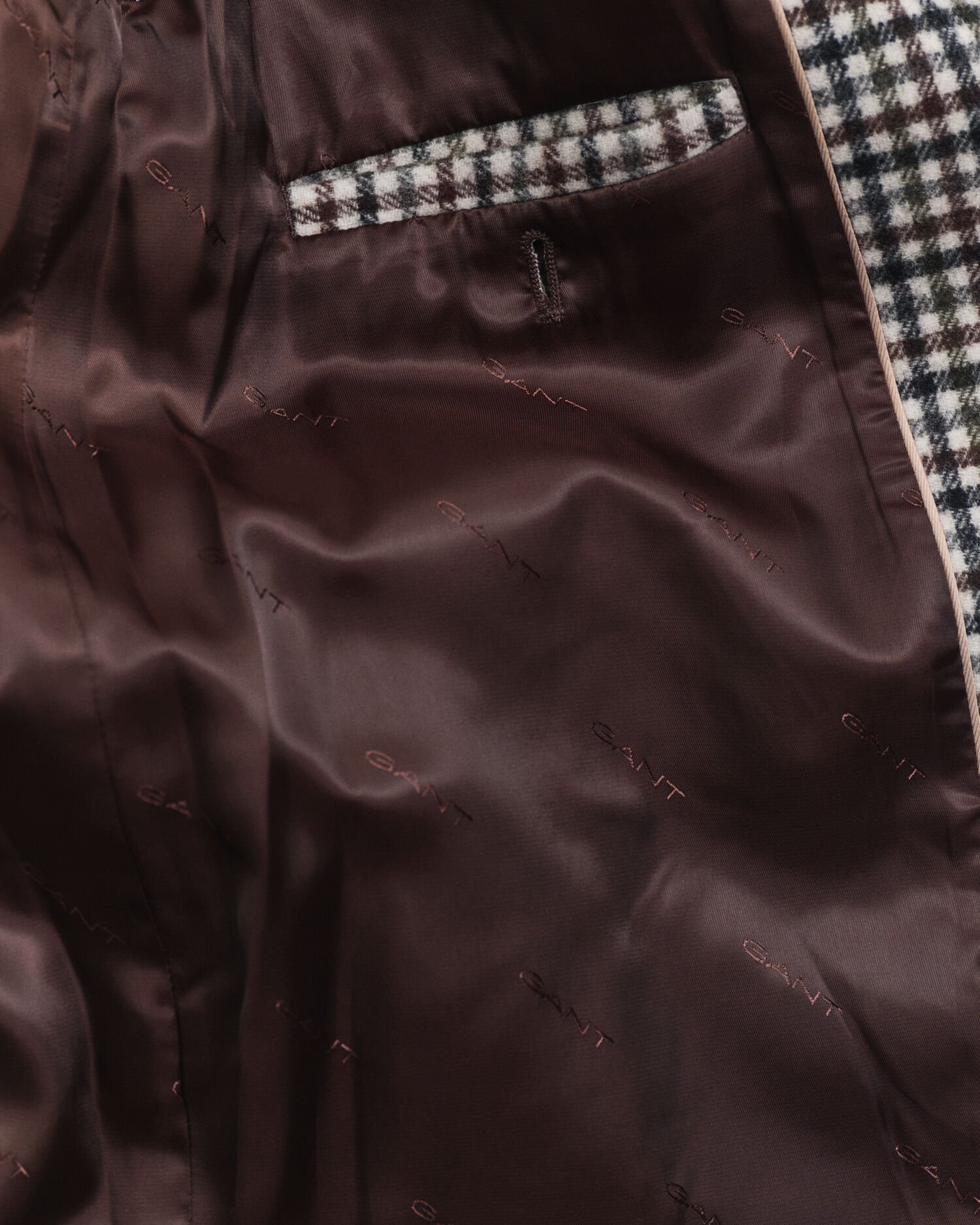 Geruite Car Coat van wolmix