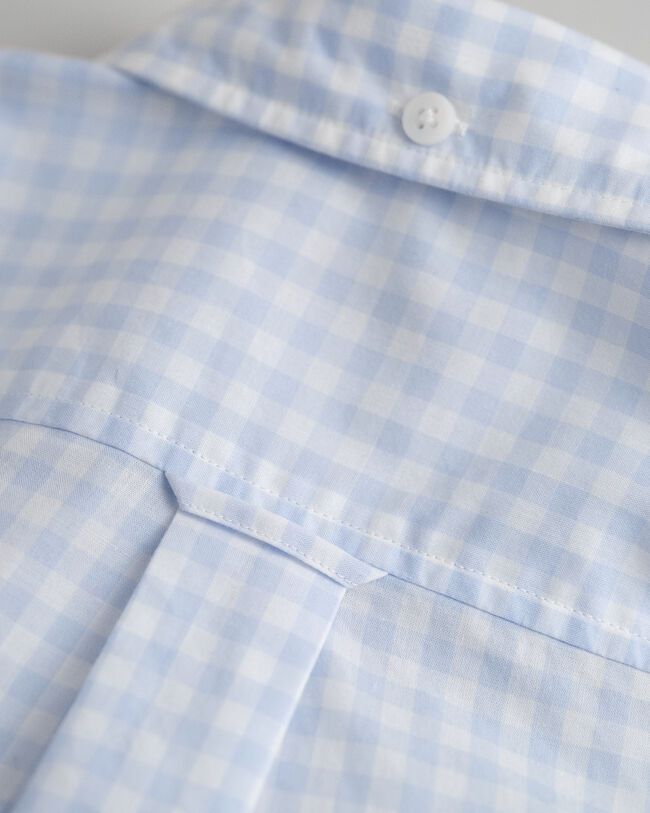 Kids Shield poplin overhemd met Gingham-ruitje