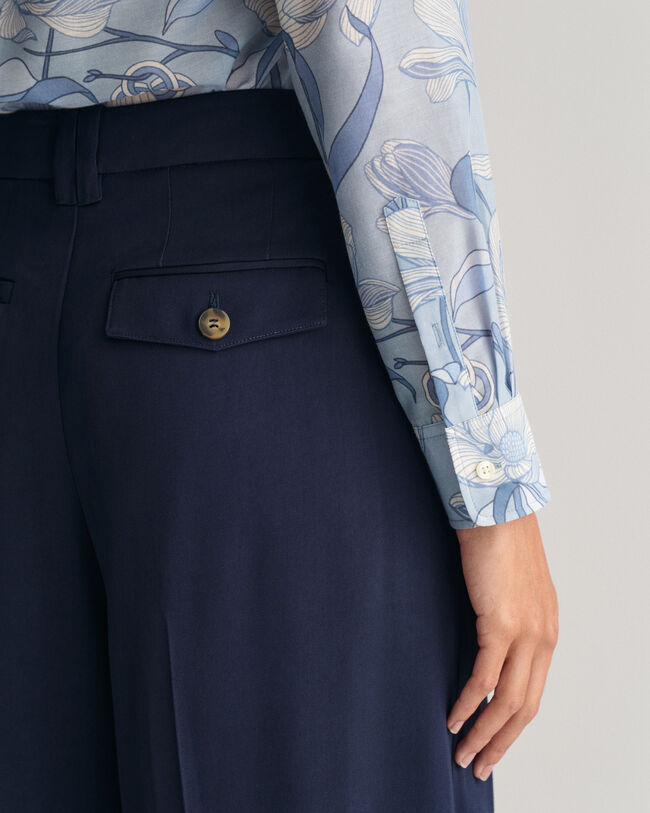 Regular Fit Magnolia Print blouse van katoen en zijde