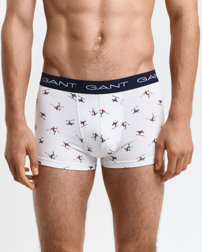 Set van drie boxershorts met skiërprint in geschenkverpakking