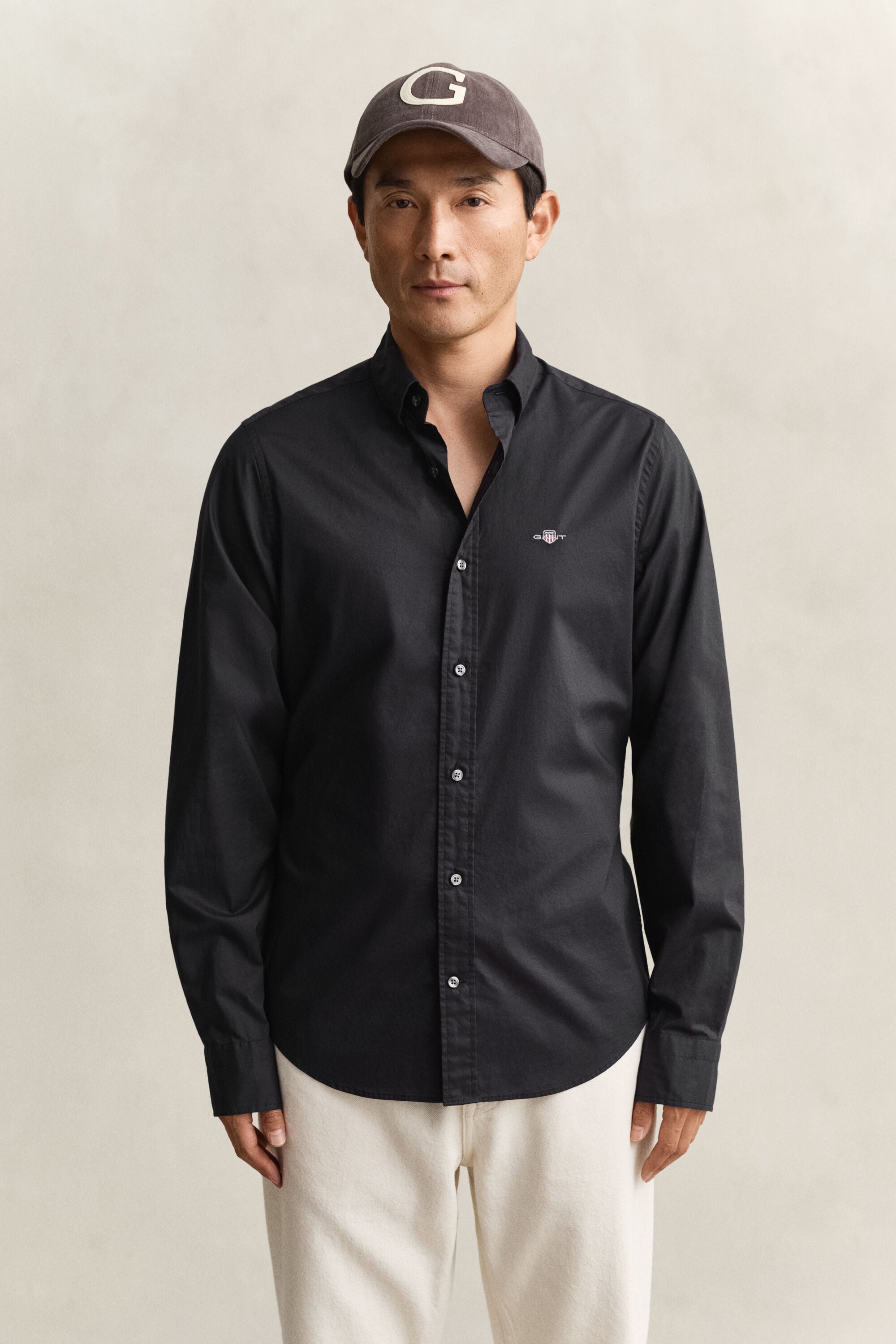 Slim Fit Classic overhemd van poplin