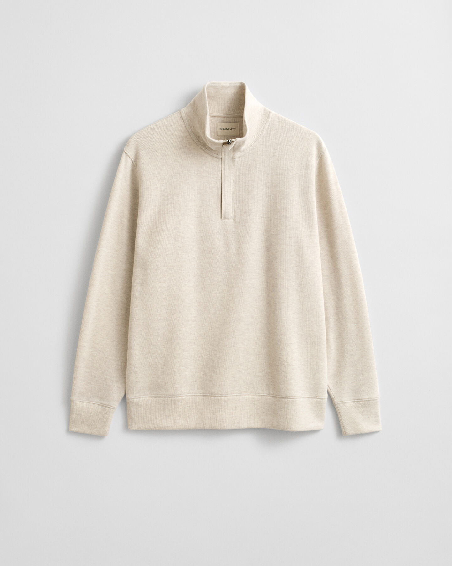 Light Sacker Rib sweatshirt met korte rits