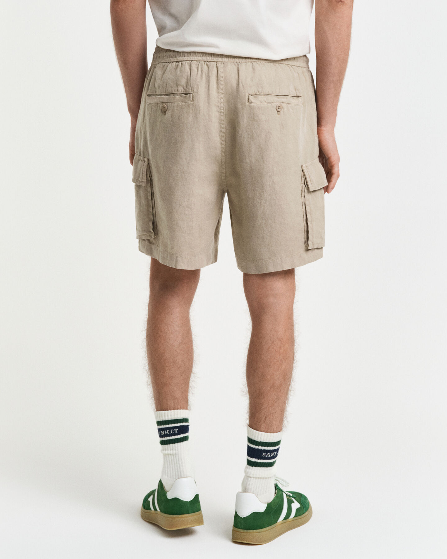 Regular Fit linnen cargoshort