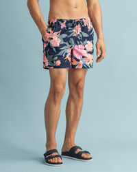 Classic Fit zwemshort met tropische print